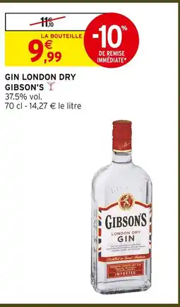 Intermarché Gibson's gin london dry offre