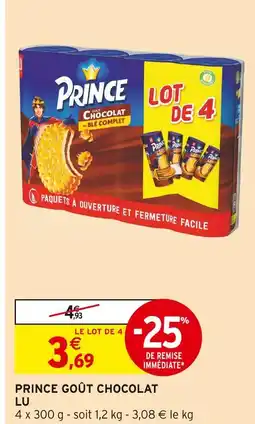 Intermarché Lu prince goût chocolat offre