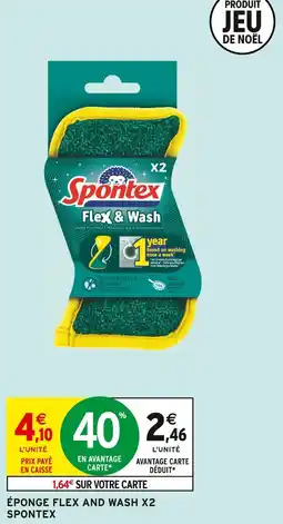 Intermarché Spontex éponge flex and wash x2 offre