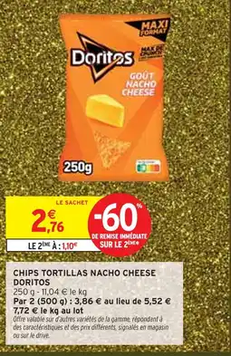 Intermarché Express Doritos chips tortillas nacho cheese offre