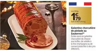 Galantine charcutière de pintade au sauternes
