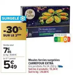 Carrefour Drive Carrefour - moules farcies surgelées offre