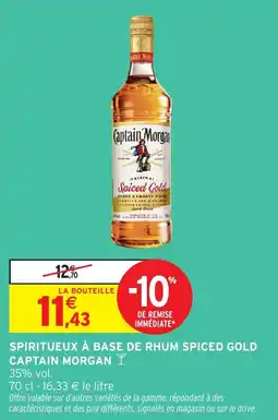 Intermarché Spiritueux à base de rhum spiced gold captain morgan offre