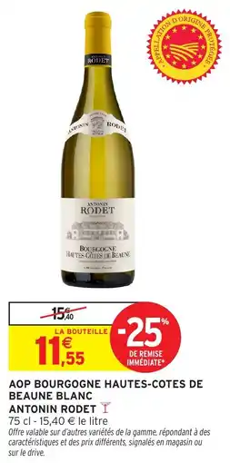 Intermarché Aop bourgogne hautes-cotes de beaune blanc antonin rodet offre