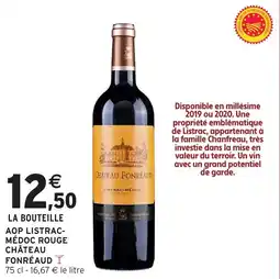 Intermarché Aop listrac médoc rouge château fonréaud offre