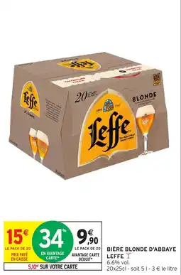 Intermarché Bière blonde d'abbaye leffe offre