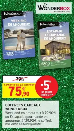 Intermarché Coffrets cadeaux wonderbox offre