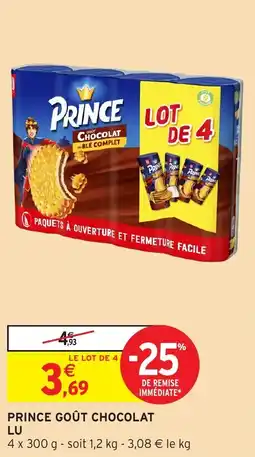 Intermarché Prince goût chocolat lu offre