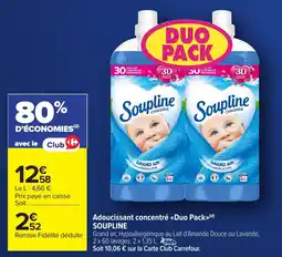Carrefour Market Adoucissant concentré duo pack soupline offre