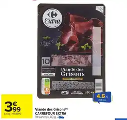 Carrefour Market Viande des grisons carrefour extra offre