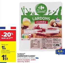 Carrefour Market Lardons carrefour classic offre