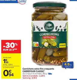 Carrefour Market Cornichons extra-fins croquants carrefour classic offre