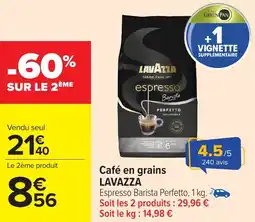 Carrefour Market Café en grains lavazza offre