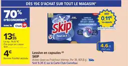 Carrefour Market Lessive en capsules skip offre