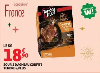 Souris d'agneau confite tendre & plus