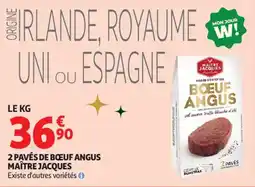 Auchan Supermarché 2 pavés de bœuf angus maître jacques offre