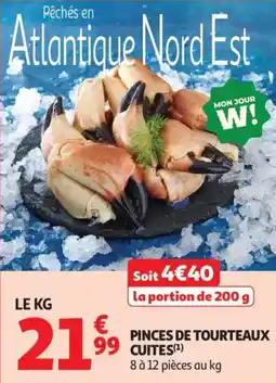 Auchan Supermarché Pinces de tourteaux cuites offre