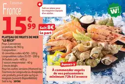 Auchan Supermarché Plateau de fruits de mer le récif offre