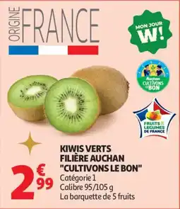 Auchan Supermarché Kiwis verts filière auchan cultivons le bon offre