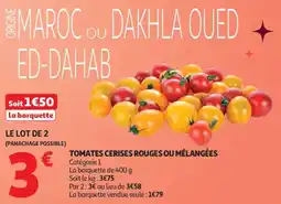 Auchan Supermarché Tomates cerises rouges ou mélangées offre