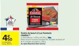 Carrefour Market Charal - tendre de boeuf x2 les fondants offre