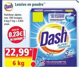 Norma DASH Lessive en Lessive en poudre offre