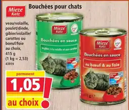 Norma MIEZE KATZ Bouchées pour chats offre