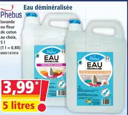 Norma PHEBUS Eau déminéralisée offre