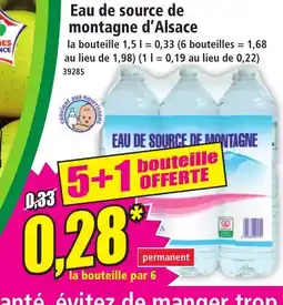 Norma Eau de source de montagne d'Alsace offre