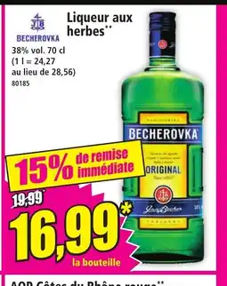 Norma BECHEROVKA Liqueur aux herbes offre