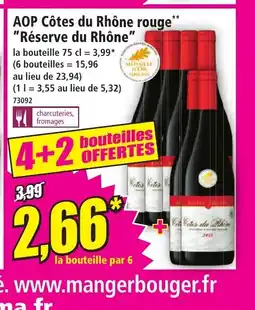 Norma AOP Côtes du Rhône rouge Réserve du Rhône offre