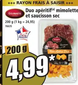 Norma Duo apéritif mimolette et saucisson sec offre