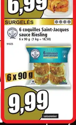 Norma 6 coquilles Saint-Jacques sauce Riesling offre