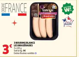Auchan LES BRASÉRADES 3 boudins blancs offre