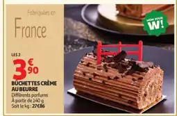 Auchan Bûchettes crème au beurre offre