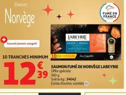 Auchan LABEYRIE Saumon fumé de norvège offre