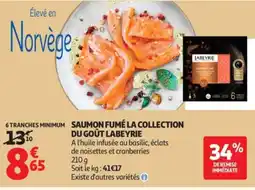 Auchan LABEYRIE Saumon fumé la collection du goût offre
