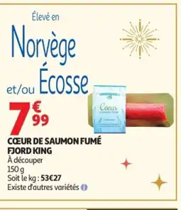 Auchan Cœur de saumon fumé fjord king offre