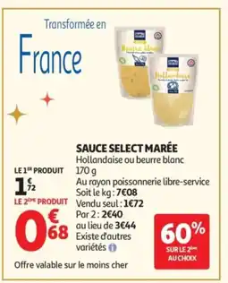 Auchan Sauce select marée offre
