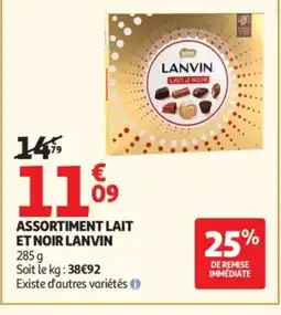Auchan LANVIN Assortiment lait et noir offre