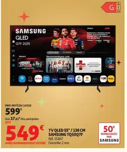 Auchan SAMSUNG TV QLED 55"/138 CM TQ55Q7F offre