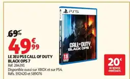 Auchan Le jeu ps5 call of duty black ops 7 offre