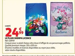 Auchan Le plaid sherpa licence offre