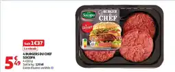 Auchan SOCOPA 4 burgers du chef offre