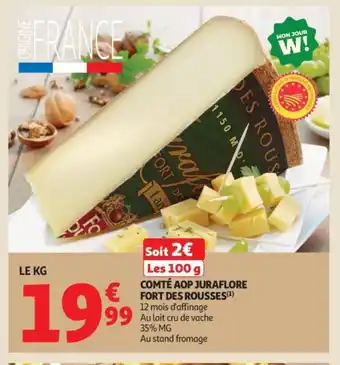 Auchan Comté aop juraflore fort des rousses offre