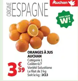 Auchan AUCHAN Oranges à jus offre