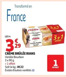Auchan RIANS Crème brûlée offre
