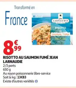 Auchan JEAN LARNAUDIE Risotto au saumon fumé offre