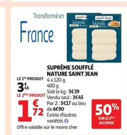 Auchan SAINT JEAN Suprème soufflé nature offre