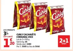 Auchan VICO Curly cacahuète l'original offre